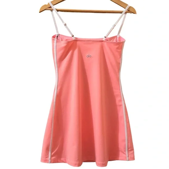 Alo Yoga Airbrush Streamlined Dress Neon Bubblegum Sz S - Picture 3 of 13